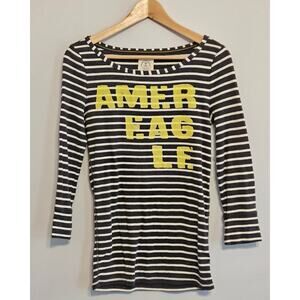 American Eagle Striped Long Sleeve Shirt – Women's Medium